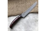 Кухонный булатный нож Мясной (фултанг, цветная микарта)