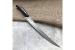Кухонный булатный нож Рыбный (фултанг, цветная микарта)