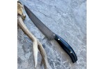 Кухонный булатный нож Мясной (фултанг, микарта)