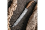 Кухонный булатный нож К002 Мясной (фултанг, зебрано)