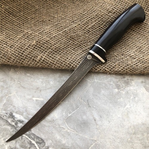 Кухонный булатный нож К002 Рыбный (стаб.граб)