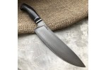 Булатный кухонный нож Шеф (стабилизированный граб)