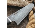 Кухонный булатный нож Сантоку Средний (граб)