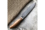 Булатный кухонный нож Сантоку Малый - кавказский горный орех /изделия художественных народных промыслов/