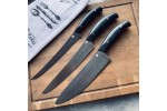 Набор кухонных ножей из литого булата №1 (микарта)