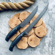 Набор кухонных ножей из булата №2 - микарта /изделия художественных народных промыслов/