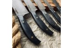 Набор кухонных ножей из литого булата №5 (микарта)