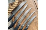 Набор кухонных ножей из литого булата №5 (микарта)