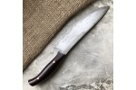 Булатный кухонный нож К003 Шеф (фултанг, цветная микарта)