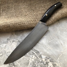 Булатный кухонный нож Шеф (фултанг, граб)