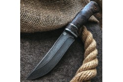 Булатный нож Притёс (стабилизированный кап клена)