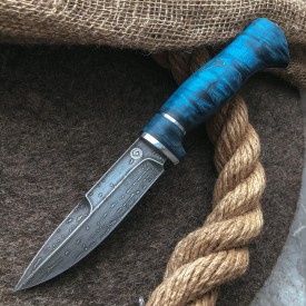 Булатный нож R003 - стабилизированный кап клена /изделия художественных народных промыслов/