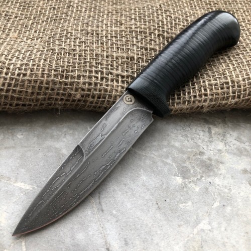 Булатный нож R003 (наборная кожа)