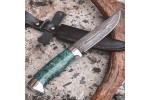 Булатный нож R006 (бирюзовая карелка, алюминий)