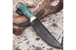 Булатный нож R006 - бирюзовая карелка, алюминий /изделия художественных народных промыслов/
