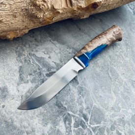 Нож R007 - гибрид с карельской березой. Сталь SKD-11 /изделия художественных народных промыслов/