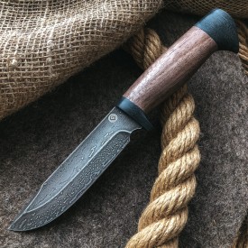 Булатный нож R007 - кавказский горный орех /изделия художественных народных промыслов/