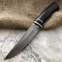Булатный нож R008 - стабилизированный граб /изделия художественных народных промыслов/