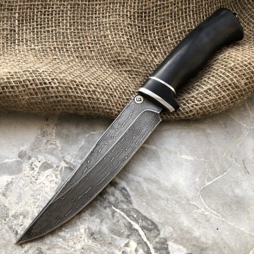 Булатный нож R008 (черный граб)