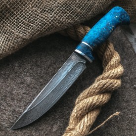 Булатный нож R008 - стабилизированный кап клена /изделия художественных народных промыслов/