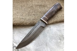 Булатный нож R010 - стабилизированная карельская береза /изделия художественных народных промыслов/
