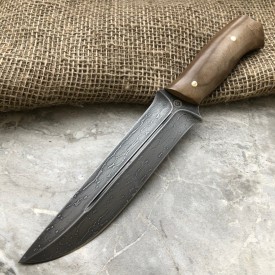 Булатный нож R014 (фултанг, орех)