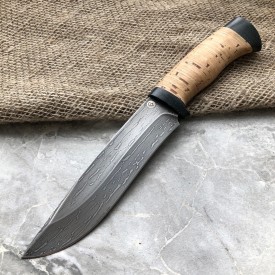 Булатный нож R015 - наборная береста /изделия художественных народных промыслов/