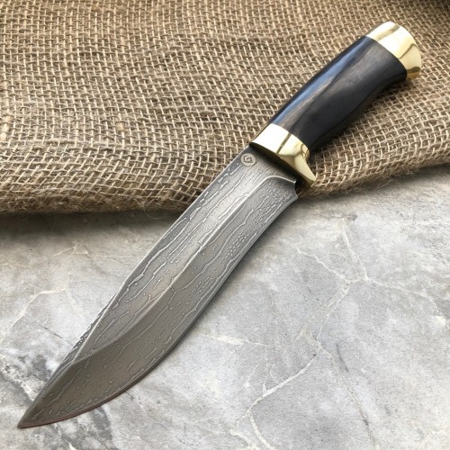 Булатный нож R015 (стаб.граб, латунь)