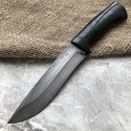 Булатный нож R015 (наборная кожа)