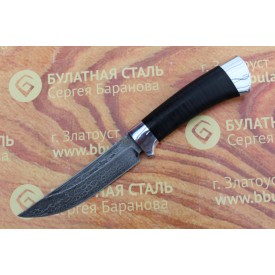 Булатный нож R002 - наборная кожа, алюминий /изделия художественных народных промыслов/