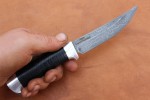 Булатный нож R002 (наборная кожа, алюминий)