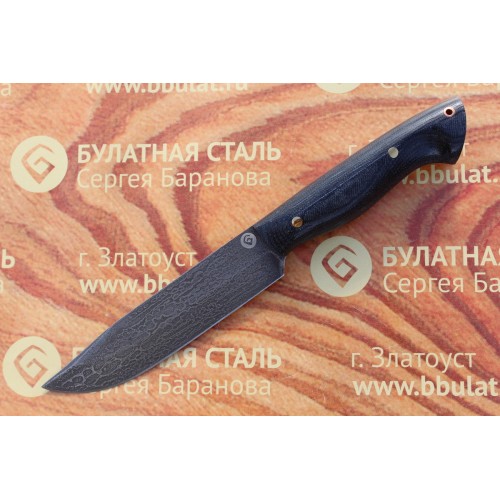 Булатный нож R009 (фултанг, микарта)