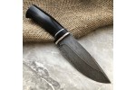 Шкуросъемный булатный нож S004 -  черный граб