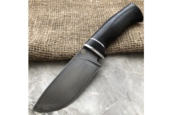 Шкуросъемный булатный нож S002 (стабилизированный граб)