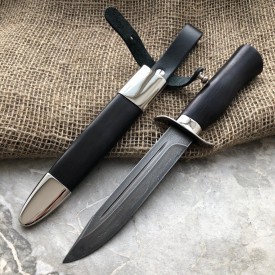 Булатный нож НР-40 Офицерский (никель, стабилизированный граб)