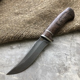 Булатный нож T001(стаб. карельская береза)