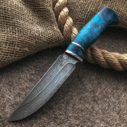 Булатный нож T003 - стабилизированный кап клена /изделия художественных народных промыслов/