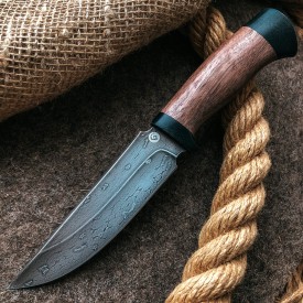 Булатный нож T003 - кавказский горный орех /изделия художественных народных промыслов/