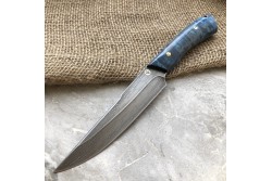 Булатный нож R008 (фултанг, стаб.карельская береза)
