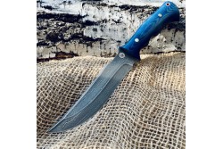 Булатный нож T001 - фултанг, цветная микарта /изделия художественных народных промыслов/