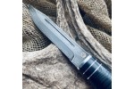 Булатный нож T002(нр-40)v1 наборная кожа,тыльник