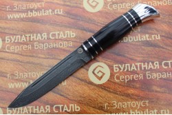 Булатный нож T002(нр-40)v1 - граб, алюминий /изделия художественных народных промыслов/