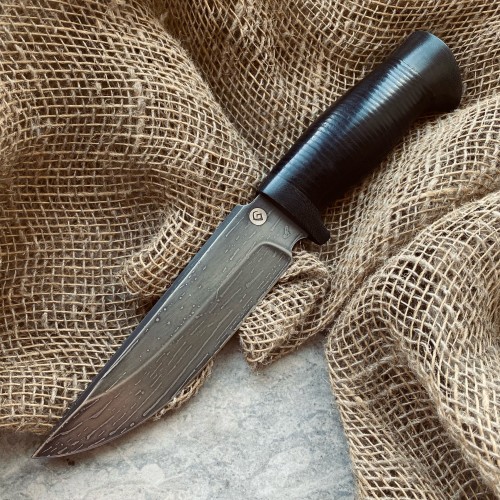 Булатный нож T003 - наборная кожа