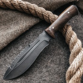 Булатный нож V001 - фултанг, бубинго /изделия художественных народных промыслов/