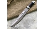 Нож охотничий из литого булата V007- казачий пластунский - алюминий,композит капа клена