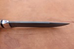 Нож охотничий из литого булата V006 (алюминий, наборная береста)