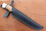Булатный нож-великан V006 (наборная береста, алюминий)