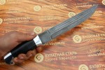 Булатный нож V007 (наборная кожа, алюминий)